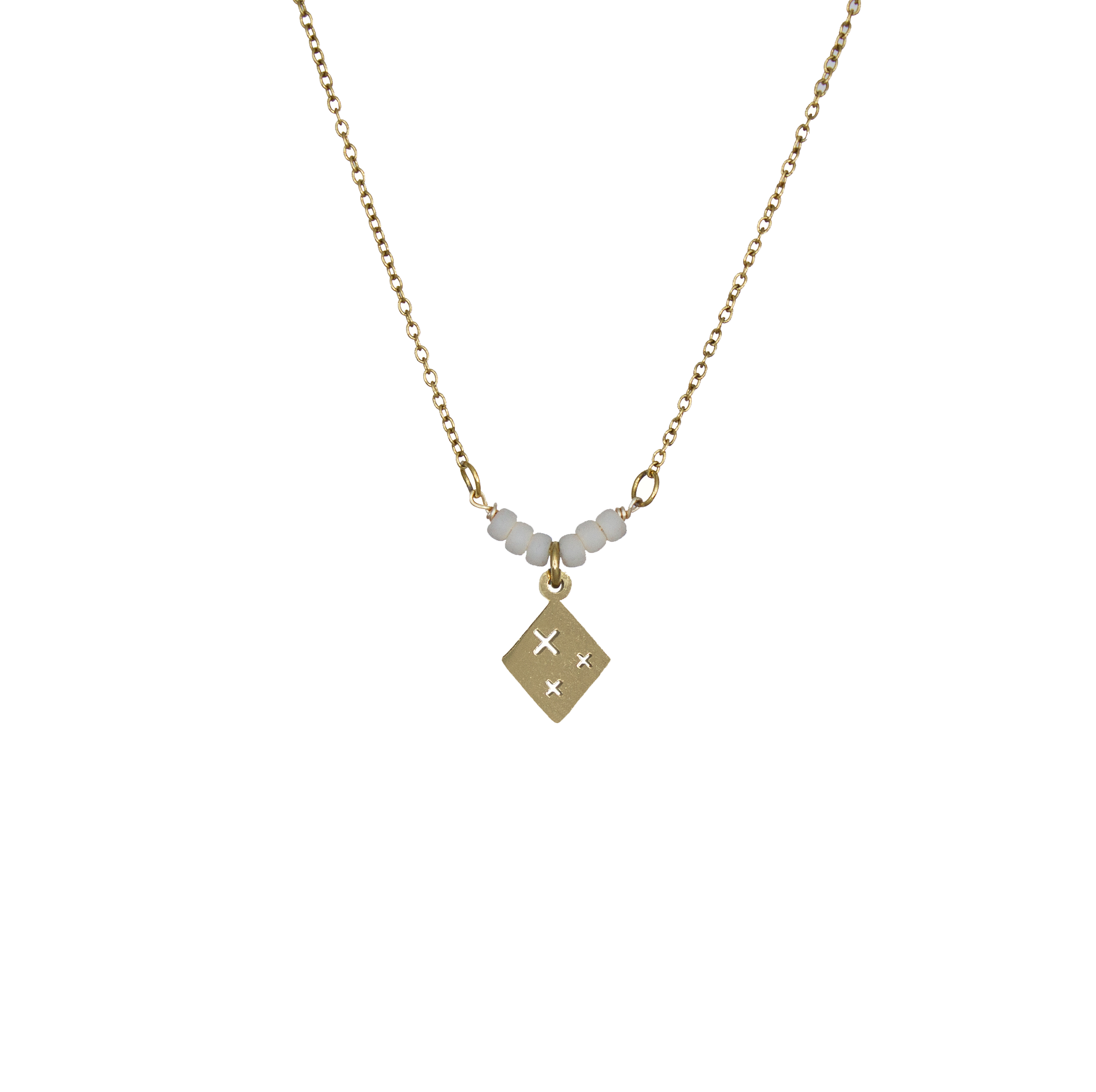 Ketting Isabelle Miyuki Beige Goud